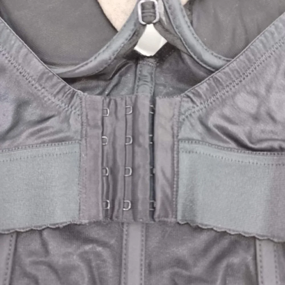 Vintage Black Bustier Lingerie Women's 34A Boning Strapless Sexy Pin Up Glam - Picture 5 of 8